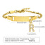 Stainless Steel Zircon Inlay English Letter Bracelet for Women and Children