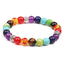 Fashion Multicolor Lava Stone & White Agate Beaded Bracelets