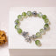 Simple Style Round Crystal Beaded Bracelet with Butterfly and Elephant Charms