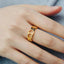 Cute Fashion Letter Open Ring - Gold Plated Copper Statement Jewelry