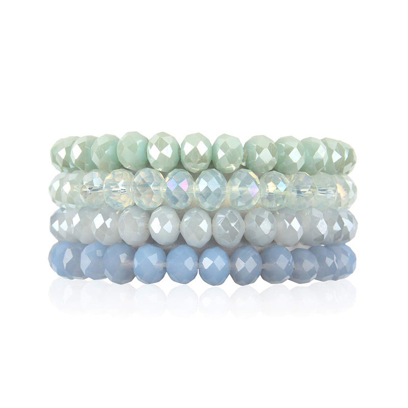 Fashion Crystal Beaded Elastic Bracelets for Women