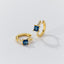 European American Gold-Plated Copper Square Zircon Inlaid Diamond Ear Clip S925 Silver Earrings