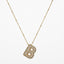 IG Style Minimalist Letter Zircon Pendant Necklace - Gold & Silver Plated