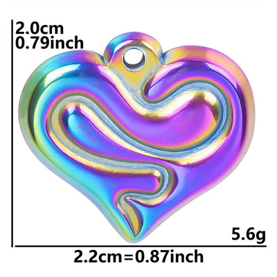 Simple Heart Shape 304 Stainless Steel Women's Pendant Necklace with 18k Gold Plating