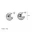 1 Pair Simple Style C Shape Polishing Plating Chunky Stainless Steel 18K Gold Plated Ear Studs