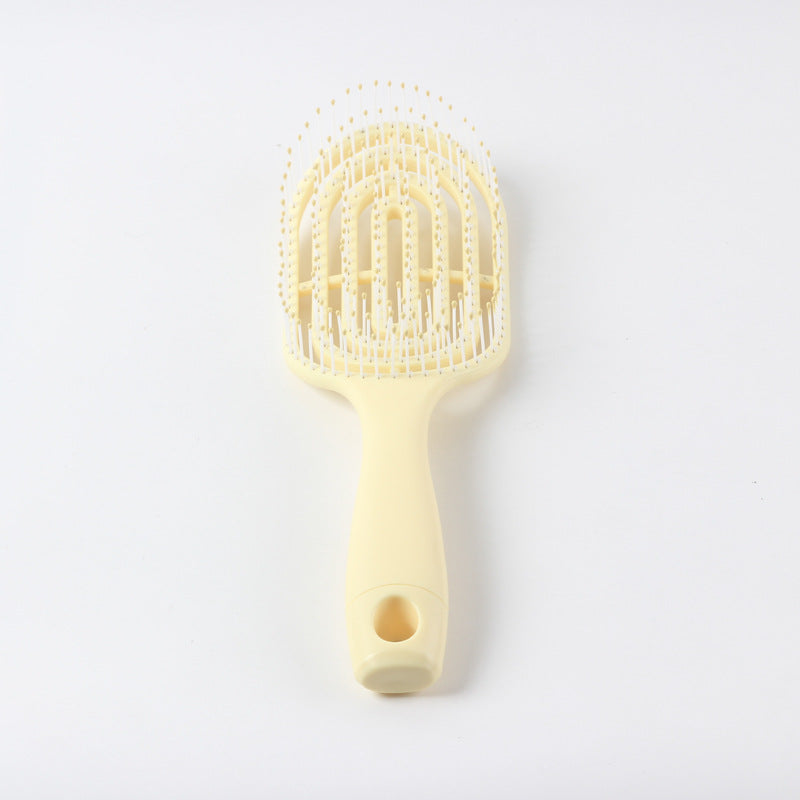 Simple Classic Solid Color Plastic Hairdressing Comb for Women - Fluffy Styling and Curling