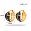 18K Gold Plated Stainless Steel Heart Round Design Earrings