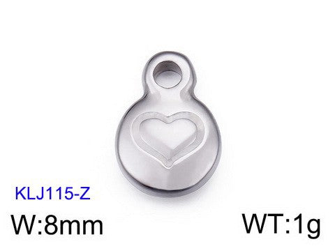 Heart Shape Stainless Steel Jewelry Accessories - Creative Gold Titanium Steel Love Pattern Necklace Earrings Pendant