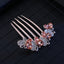 Women's Color Block Alloy Zircon Rhinestone Hair Comb Clip Ornament