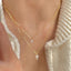 Simple Classic Cross Gold Plated Layered Necklace with Pearl Pendant