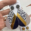 Ethnic Style Geometric Water Droplets Leopard Wood Stoving Varnish Women'S Drop Earrings 1 Pair