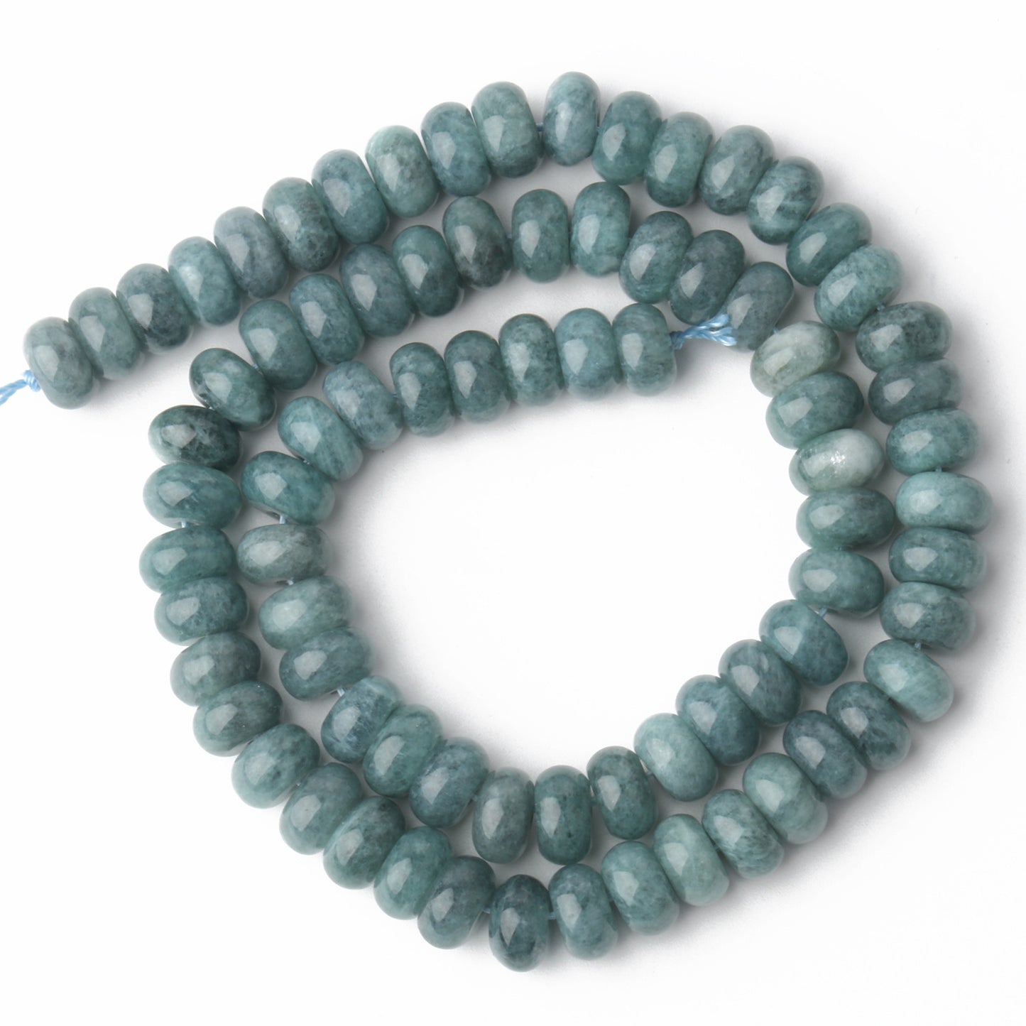 1 Piece Stone Round Beads and Aquamarine Disc Beads for DIY Jewelry Necklace Accessories