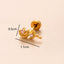 18K Gold Plated Snake Butterfly and Flower Zircon Cartilage Ear Studs