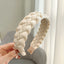 Simple Classic Solid Color Braided Cloth Headband for Women