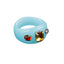 Simple Style Zircon Resin Jelly Color Ring with Three Stones