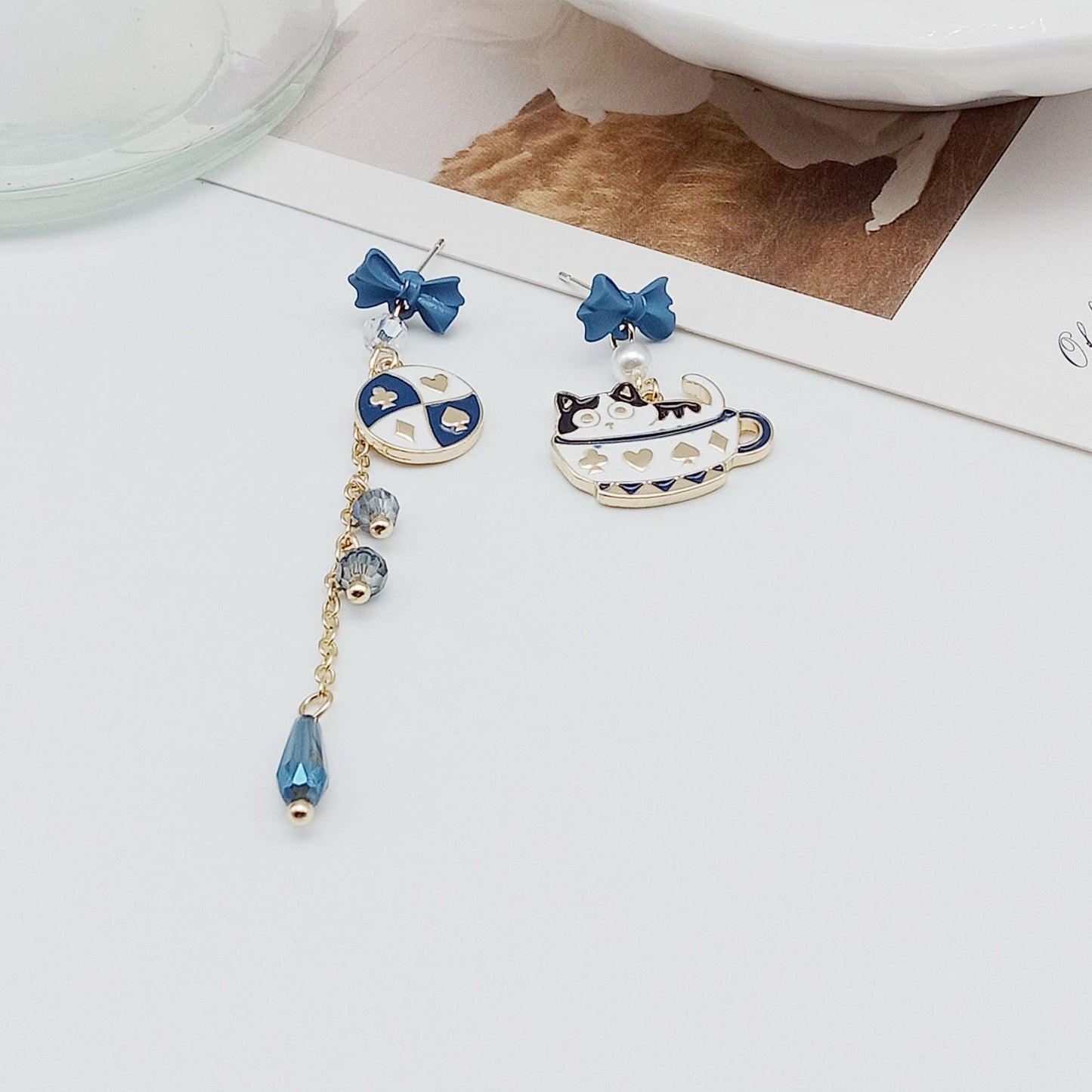 Fashion Cartoon Alloy Enamel Stoving Varnish Drop Earrings