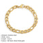 Figaro Chain Stainless Steel Gold Plated Bracelet