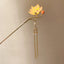 Chinoiserie Flower & Phoenix Lotus Tassel Hairpin for Hanfu