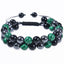 Ethnic Style Double Layer Malachite and Obsidian Natural Stone Bracelet