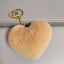 Cute Heart Shaped Plush Keychain for Bags and Cars