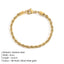 Stainless Steel Twist Chain Bracelet - 4mm Gold Hip Hop Punk Style Fashion Jewelry