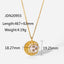 Vintage Style 18K Gold Plated Stainless Steel Inlaid Color Crystal Zircon Pendant Necklace