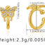 Elegant Butterfly Zircon 18k Gold Plated Copper Ear Cuffs