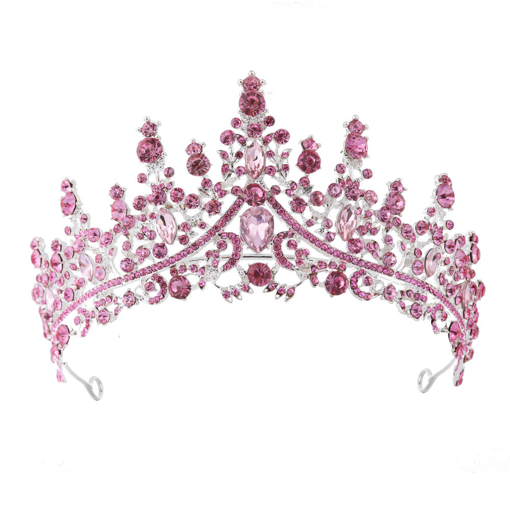 Women's Elegant Rhinestone Alloy Crown Bridal Headgear for Weddings and Parties