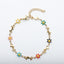 Daisy Dolphin Stainless Steel Bracelet Set with Colorful Enamel and 18k Gold Plating