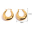 1 Pair Geometric Hollow 18K Gold Plated Stainless Steel Earrings