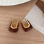 Korean Temperament U-shaped Retro Earrings New Trendy Personality All-match Earrings