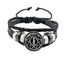 Punk Letter PU Leather Unisex Bracelet with Snap Clasp - Heavy Metal Band Inspired Braided Accessory