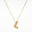 Elegant Gold Plated Zircon Letter Pendant Necklace - Minimalist Design