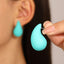 1 Pair Vintage Style Simple Style Water Droplets Plating Alloy 14K Gold Plated Silver Plated Ear Studs