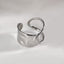 INS Style Irregular Sterling Silver Open Band Ring - Fashion Statement Piece