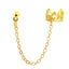 Retro Creative Crown Chain Ear Cuff Earrings for Women