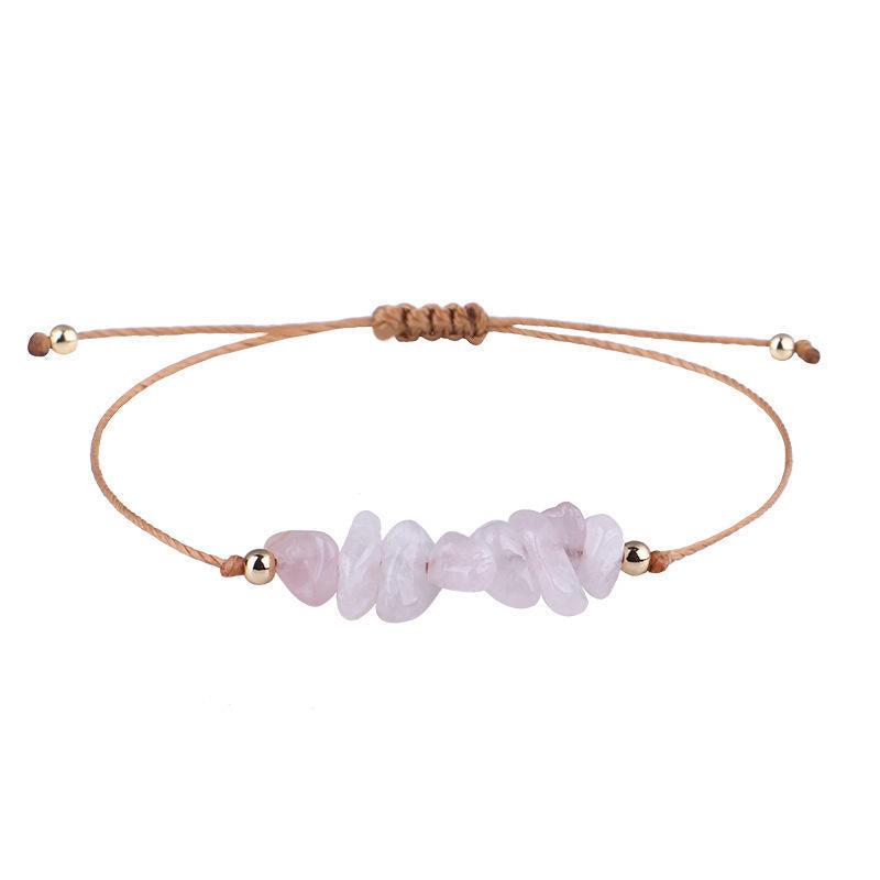 Pastoral Geometric Natural Crystal Stone Adjustable Women's Bracelet