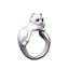 Ethnic Animal Alloy Adjustable Cat and Dog Unisex Ring