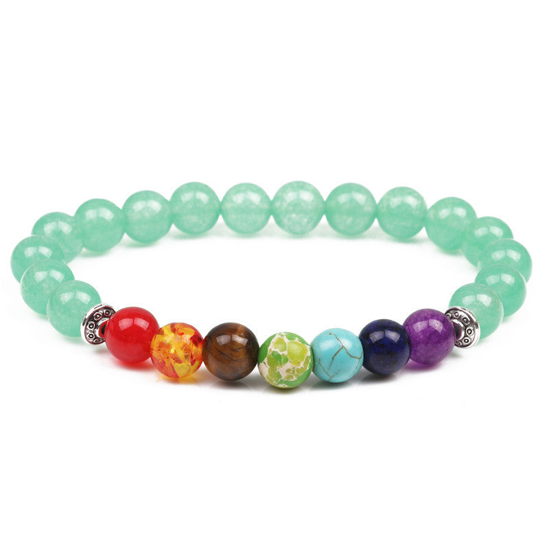 Fashion Multicolor Lava Stone & White Agate Beaded Bracelets