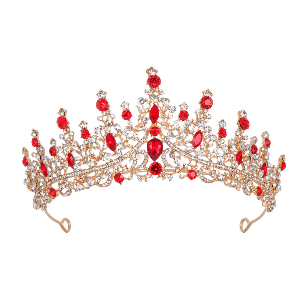 Women's Elegant Rhinestone Alloy Crown Bridal Headgear for Weddings and Parties