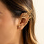 Fashion Geometric Alloy Plated Rhinestone Pearl Ear Cuff Clip