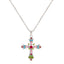 Simple Classic Cross Gold Plated Layered Necklace with Pearl Pendant