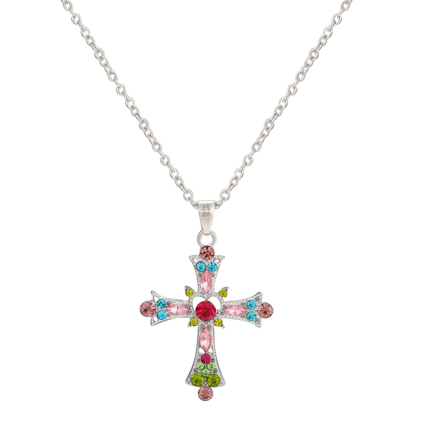 Simple Style Classic Style Cross Alloy Plating Gold Plated Women's Layered Necklaces