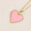 Elegant Heart Shape 14k Gold Plated Brass Pendant Necklace