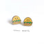 1 Pair Simple Style Food & Letter Wood Print Women's Stud Earrings