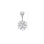 Heart Shape Zircon Inlay 316 Stainless Steel Belly Ring