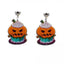 Halloween Acrylic Spider Ghost Pumpkin Cat Earrings