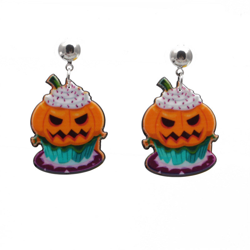 Fashion Halloween Pattern Acrylic No Inlaid Earrings