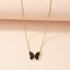 Korean Simple Multicolor Glass Butterfly Necklace Creative Retro Sweater Chain Wholesale