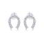 1 Pair U Shape Sterling Silver Moissanite Stud Earrings